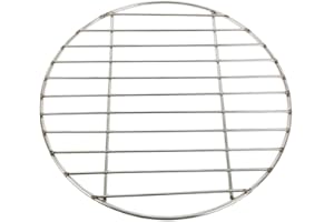 Frunimall Grille de cuisson ronde en acier inoxydable - Grille de refroidissement - Pour barbecue - Diamètre : 38 cm