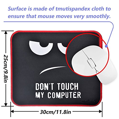 Maus Pad, BYT Shop Spiel Mauspad mit glatten surfase und genähte Kanten für Spiele & OFFICE 30 x 24,9 x 0,3 cm Dot not touch - 2