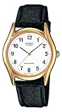 Casio Herren Analog Quarz mit Leder Armbanduhr MTP 1154PQ 7BEF