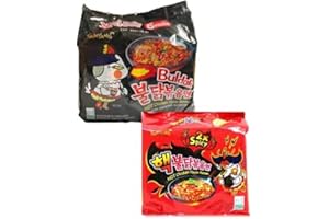 SPICEHUB Samyang Hot Chicken Ramen Noodles Combo 140g (5 Pack 2X Spicy & 5 Pack Hot Chicken Noodles) 10 Pieces Total