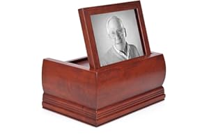 MAKEY'S Wood Funeral Cremation Ashes Urn/Casket, Wood Urn First Priority for Funeral Homes