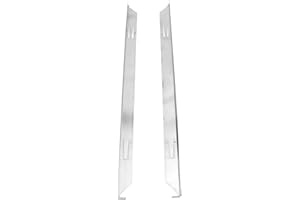 SERLIUM Stove Counter Gap Cover, 2 Pack Stainless Steel Stove Gap Cover Heat Resistant Metal Oven Gap Filler Cooker Top Seal Strips for Kitchen Countertop Stovetop Worktop, Silver (Type B)