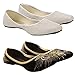 Great Art Women Golden Sequins Work Design Ballerinas Silver Mojari Combo WMO304/WMO310 RS.536.00