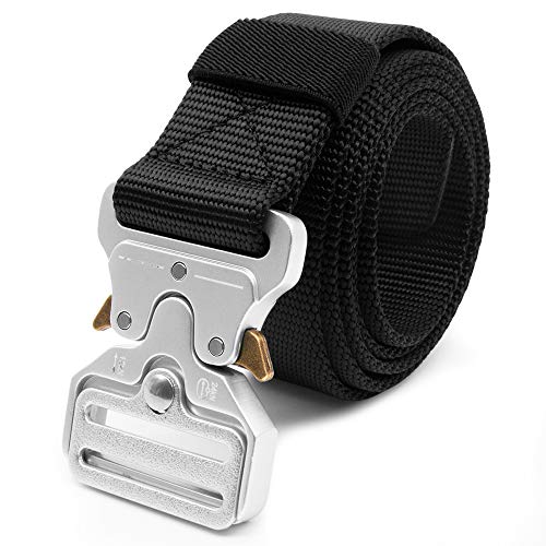 APERIL Tactical Belt, Military Style Men's belt Adjustable Webbing Riggers Nylon Belt with Heavy-Dut