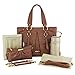 timi & leslie Dawn Diaper Bag Set (7-Piece, Caramel)