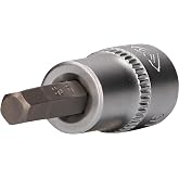 BRILLIANT TOOLS BT021873 3/8 Inch Hexagonal Screwdriver Bit 49 m 6 mm [Powered by KS Tools]