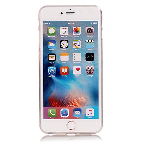 Funda iPhone 6 Carcasas Sunroyal Phone Case iPhone 6S Sunroyal Ultra Clear Creativo Natural Printing Pattern Transparente   Soft TPU Silicone Bumper Practical Ultra Slim Case Resistente a los Ara  azos Delgada Protectora Caja del Tel  fono para Apple iPhone 6 4 7  - Dise  o Creativo Hermosa Rosa Blume Flor Patr  n
