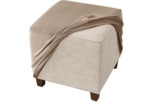 UYEOCO Copri Pouf Fodera Poggiapiedi Rotondo/Quadrato/Rettangolare Copripoggiapiedi Elastico 50x50/40 x 40 Cover Sgabello Copertura Protettiva per Ottomana (Color : C, Size : 40X40CM) ( Color : 11@ , Size :