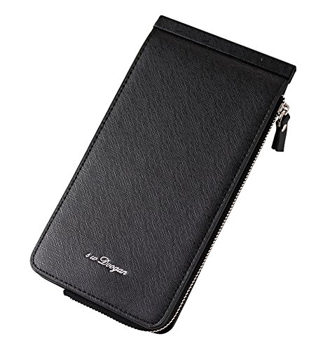 ABCWOO Womens Walllet RFID Blocking Bifold Multi Card Case Wallet with Zipper Pocket Ladies Purse -  Black - 