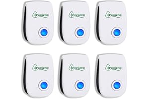 PERGOODS Repellente Ultrasuoni, 6 pack Repellente Ultrasuoni Antizanzare Ultrasuoni Dissuasore per Topi, Repellenti a Ultrasuoni per Zanzare, Topi, Ratti, Scarafaggi, Ragni (New mosquito repellent)