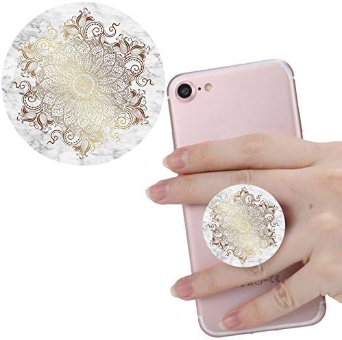 Pop Multi-function Pop cellular phone bracket Socket Expanding Stand and Grip for Smart-phones and Tablets Bracket Mount Holder Collapsible-White black Rose gold Mandala flower marble