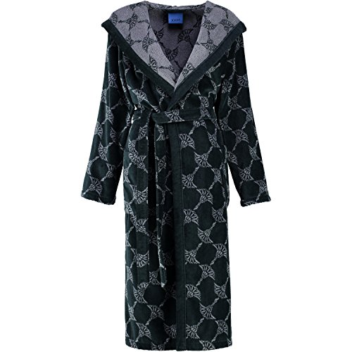 Preisvergleich Produktbild JOOP! Damen Kapuze-Bademantel CLASSIC / 1646 Schwarz - 36 / 38