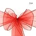 Produktbild Ankamal Elec Stuhl Schärpen Stuhlhussen Stuhl Schärpe Band Organza Schleife Organza Schleifenband Dekorativ Organza Schleife18*275cm für Hochzeit Jahrestag Partys 18 * 275cm  10 Stück  (Rot)