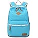 Produktbild Leichter Rucksack Mädchen Retro Canvas Taschen niedlich Casual Schultaschen für Damen Blau