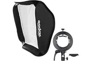 Godox SGUV6060 Kit de Accesorios para Flash Incluye Soporte Speedlite S2 y Softbox para Flash de Cabeza Redonda y Cuadrada de Godox AD400PRO, V1, AD200, V860II Series, TT685 Series, TT350 Series, etc