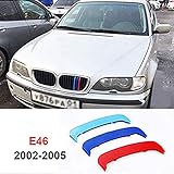 bmw 320i e46 facelift 2004 Material: ABS-Kunststoff Für B M W 3 Series E46 318i 320i 325i 330i 335i 2002-2005 (11 Gitter) 3D Front Kühlergrille Zierleisten Grille Abdeckung Aufkleber Frontgrill Einsatz Trim Streifen