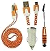Produktbild Emartbuy Punktmuster Serie Trio Pack für Xiaomi Redmi Note 4X Smartphone - Weiß USB Car Ladekabel + Orange Mini Eingabestift + Punktmuster Orange / Weiß Flaches Micro USB Kabel