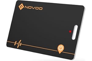 NOVOO Dünne Geldbörsen Tracker Wiederaufladbarer Air Tag Karte mit Apple Find My (nur iOS) Smart Bluetooth Geldbörsenfinder IP68 Wasserdicht SmartTag Card kompatibel für Wallet, Reisepässe, Gepäck
