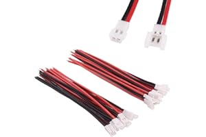 OliYin 10 Paar 1S 2 Pin Molex 51005 51006 2,0 mm Tonhöhe Losi Micro Model Batterie anschluss 22awg Hitzebeständiges Silikon Kabel 10 cm für RC Helicopter QAV Multicopter
