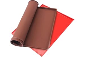 Canzoon Tapis De Cuisson En Silicone 2Pcs Plaque A Génoise Silicone Patisserie Tapis Cuisson Plaque Cuisson Silicone Pour Tapis De Cuisson Swiss Roll Moule A Biscuits En Silicone