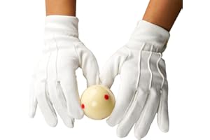 CRICAL Billardhandschuhe, Wettkampf-Schiedsrichter-Handschuhe, Weiß, 2 Stück, für Pool, Snooker, bequemes professionelles Zubehör