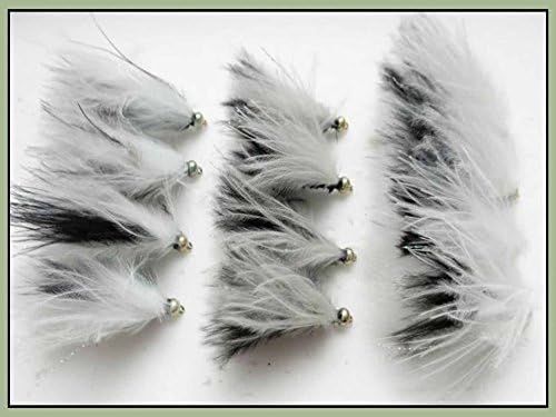 Cats Whisker Trout Fishing Flies, 12 pack Cruella's, Three Colours, Size 10