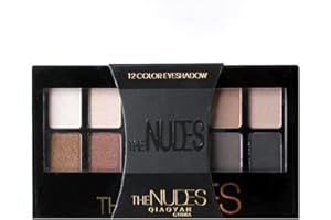 BEAUTY GLAZED Paleta de sombras de ojos de 12 colores Profesional Mate Sombra de ojos pigmentada a prueba de agua Paleta de maquillaje Kit de cosméticos de sombra de ojos con pincel de sombra de ojos