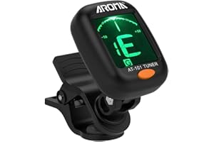 MOPPRO Guitar Tuner Clip On, Digital Tuners of Guitar Accessories with Picks, for Electronic Guitar, Acoustic Guitar, Ukulele, Violin, Bass and Other Stringed Instruments