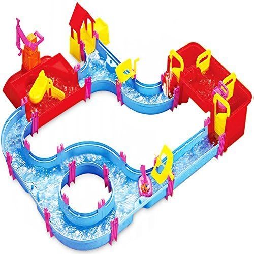 Eurotrade W Ltd Childrens Kids Toy Jumbo Aqua Play Set Floating Canal Water Track Boat Port Lock Harbour Indoor Outdoor Garden Bath Game Xmas Gift 6039A-WA-C7928
