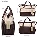 Fafada 5pcs Multifunctional Mummy Handbag Baby Changing Bag Travel Holiday Hospital Nursing Set Diaper Mat Bottle Food Holder Coffee