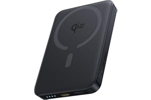 Baseus EnerFill Qi2 Certificado MagSafe Power Bank 10000mAh, PD 22.5W USB-C Salida, 15W Wireless Magnetic PowerBank, Mini Bateria Magsafe para iPhone 17/16/15/14/13/12 Plus, Pro, Pro MAX, Negro