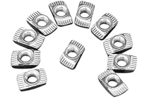 I3D SÉLECTION Lot de 10 écrous marteau T type B M3, M4 ou M5 pour profilé aluminium T-SLOT/V-SLOT (M5)
