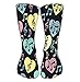 Produktbild Hohe Socken Socks 19.7"(50cm) for Women & Men Best for Running, Athletic Sports, Crossfit, Flight Travel Love Music Musical Abstract Multicolored Heart Treble c