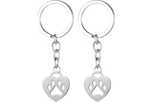 Nifocc 2 portachiavi a forma di zampa di cane, portafortuna per amanti dei cani, familiari, amici, Natale, Capodanno, compleanno, souvenir creativo