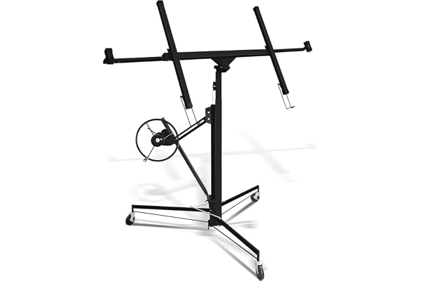 Peviasot plattlyft, hopfällbar XXL för riigip-plattor, 140–350 cm höjdjusterbar, 3 hjul med parkeringsbroms, max 290 cm lastarmsbredd, upp till max. 68 kg, för gips och terrassplattor