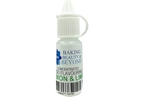 Baking Beauty and Beyond Concentrated Food Flavouring Oil - Dozen of Professional Quality Food Grade Flavouring Oil for Candy Making, Baking, Cooking, Lip Balm and Lip Gloss - Lemon & Lime (10ml)