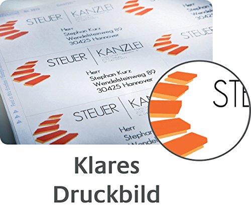 Avery Zweckform 3490 Adressetiketten (A4, Papier matt, 1200 Etiketten universal, 70 x 36 mm) 50 Blatt weiß - 4