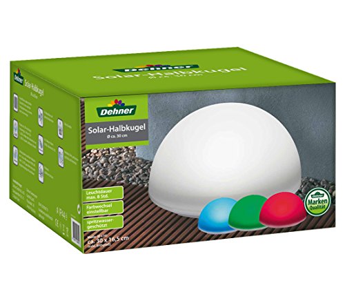 Dehner Solar Halbkugel mit Farbwechsel, Ø 25 cm, Höhe 16 cm, Kunststoff - 5