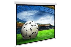 ALPHAVISION*BUSINESS SlenderLine Base Beamer Leinwand 180 x 180 cm | Format 1:1 | 1.2 Gain | Full-HD 4K & 3D geeignet | manuelle Rolloleinwand | Heimkino und Präsentation | Decken- BZW. Wandmontage