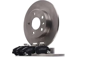 RIDEX Kit de discos de freno y pastillas 3405B0456 Eje trasero con pinza/grapa macizo