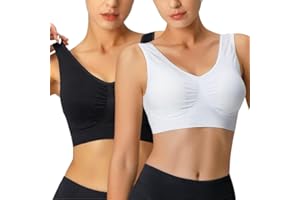 MELARQT Super Comfort Bra, Womens Sports Bras, Push Up Bra, High Impact Sports Bra Sports Bras Removable Pads, Double Layer Yoga Running Sports Bra