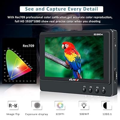 VILTROX DC-55HD 5 5 Inch Camera Monitor Full HD 1920x1200 DSLR Field Video Monitor Support 4K HDMI Signal VILTROX DC-55HD 5 5 Inch Camera Monitor Full HD 1920x1200 DSLR Field Video Monitor Support 4K HDMI Signal
