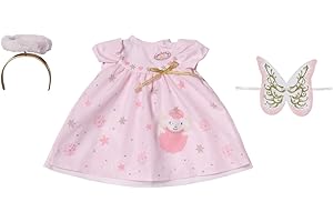 Baby Annabell Weihnachtskleid, Puppenkleid mit Flügeln und Haareif, für Puppen in 43 cm 707241 Zapf Creation