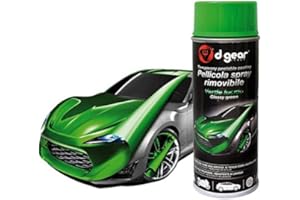 LANCER Vernice Pellicola Spray RIMUOVIBILE Removibile Wrapping D Gear 400ml + 1 Adesivo da pc Ricambi Auto Europa Gratis (Verde Lucido)