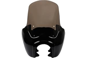 TCMT Carenatura anteriore + parabrezza da 15" adatto per Harley Dyna Street Fat Bob Wide Glide