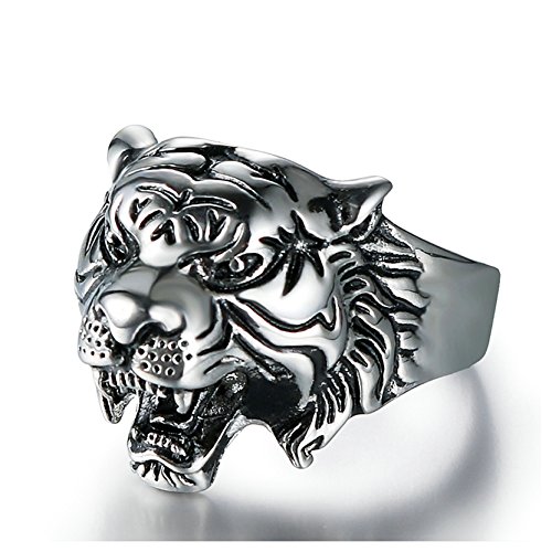 Amdxd Jewelry Rings Wedding For Men Stainless Steel Tiger Head