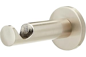 GARDINIA Soporte abierto para barra de Ø 25 mm, Acabado Acero inoxidable, 8 cm, Metal