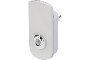 Brennenstuhl luz nocturna con sensor SSL 40 / Luz de orientación LED con detector de movimiento (luz de seguridad con encendido automático, linterna para el enchufe, carga inductiva, 50 + 40lm)