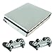 Produktbild Spiel Abdeckung Aufkleber,Sopear Mini Tragbare Spielmaschine Aufkleber Set Game Controller Host Griff Abdeckung Haut Dekoration Zubehör für PS4 Slim Silber