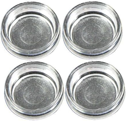 4 x 45mm Clear Medium Castor Cups